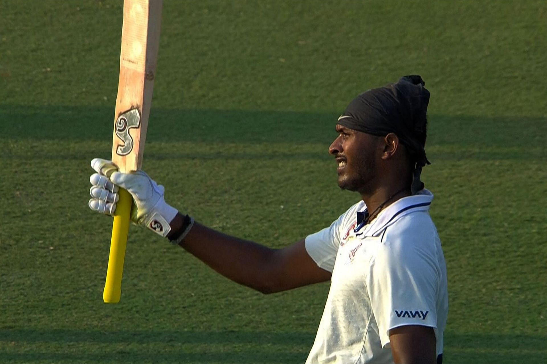  Sai Sudharsan smashes his maiden first-class double hundred (Image via X-@BCCIdomestic)