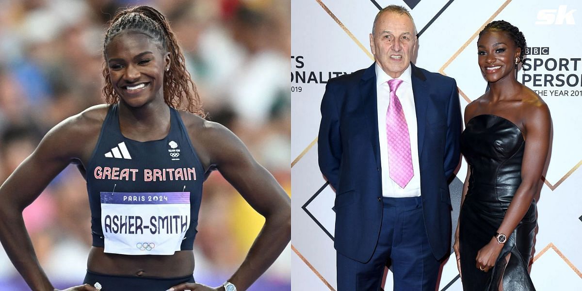 Dina Asher-Smith expresses her admiration for her previous coach John Blackie. (Images by Getty)