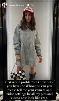 Samantha Busch and her first world problem (Credit: instagram.com/samanthabusch)