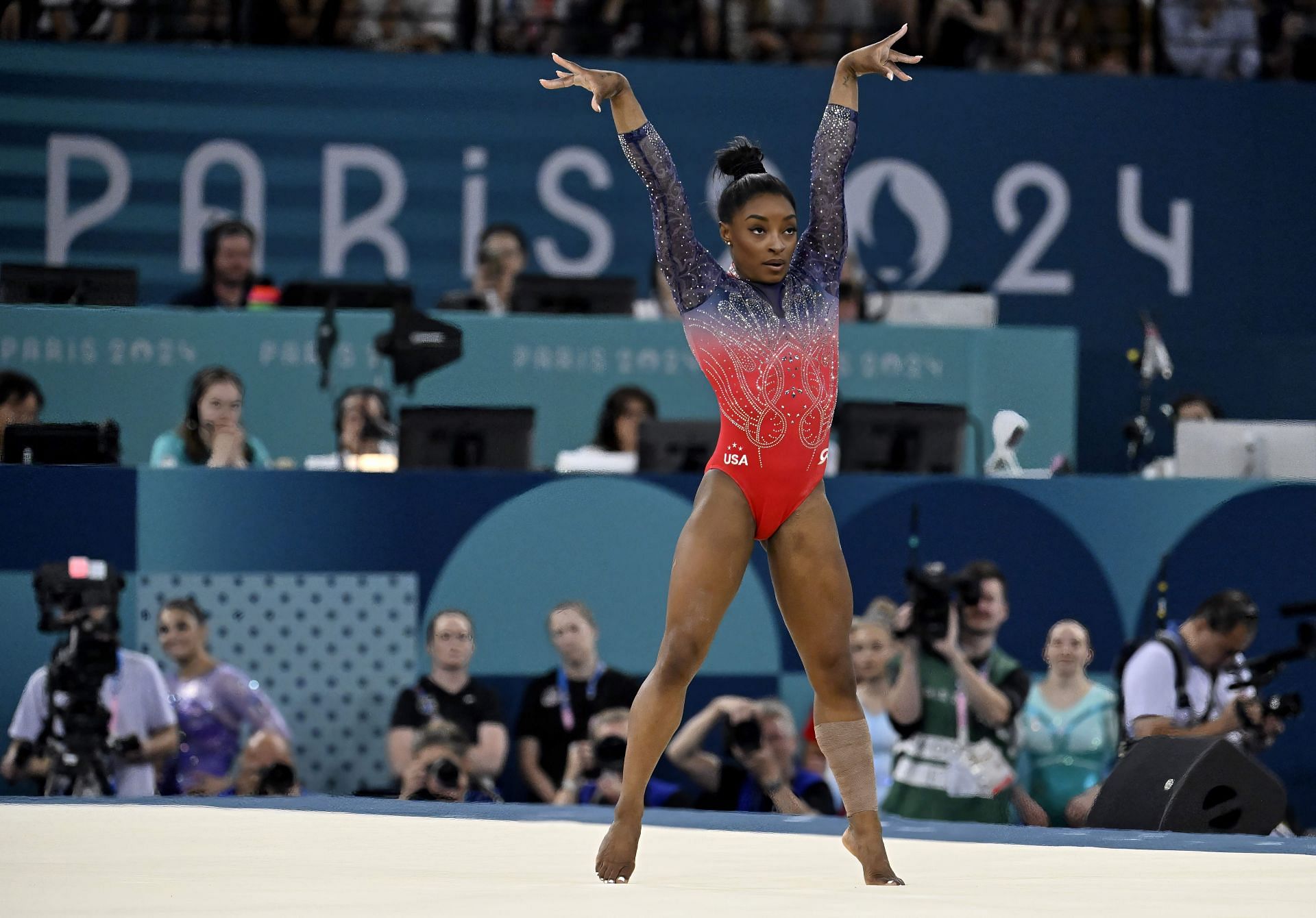 Gymnastics during the Paris 2024 Olympics. - Source: Getty