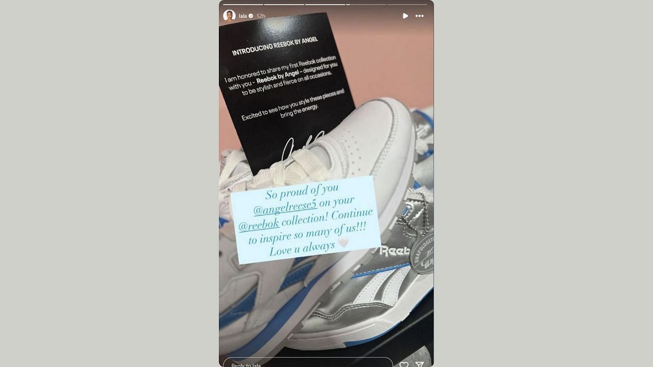 La La Anthony praises Reese for her Reebok shoes. (Credits: @lala/Instagram)