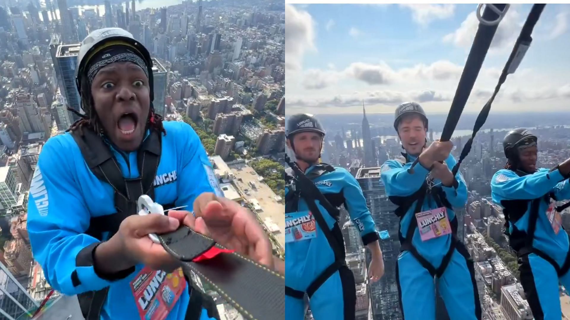 KSI appeared alongside MrBeast and Logan Paul in a promotional video for Lunchly (Image via @ksinews_/X)