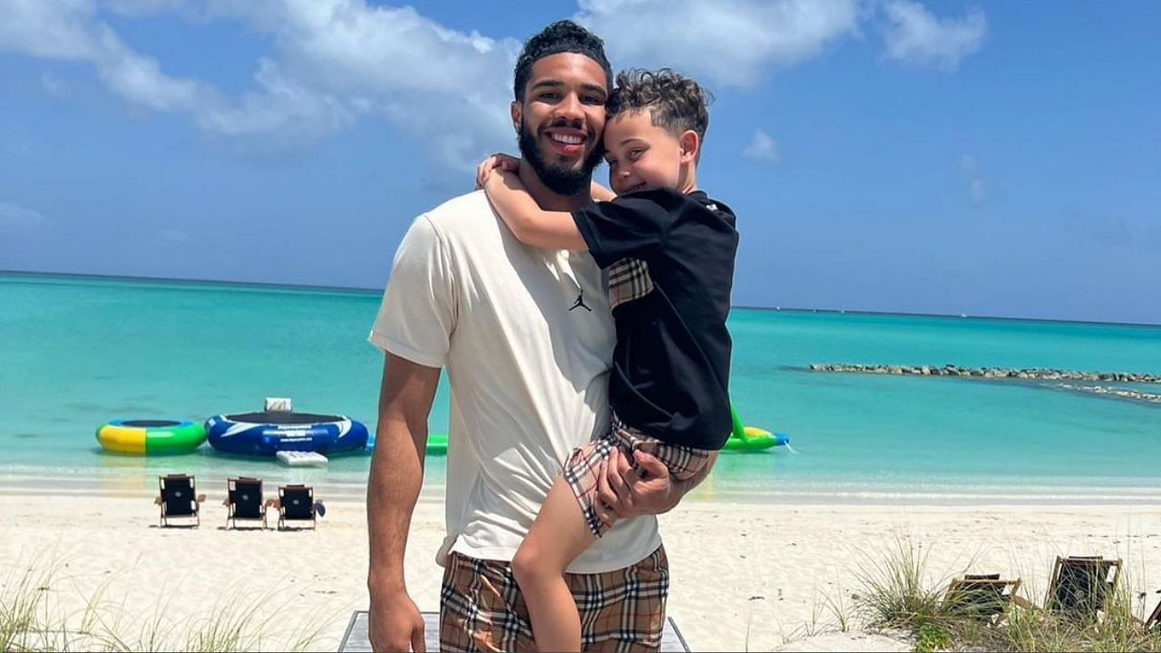 Celtics superstar Jayson Tatum shares adorable Deuce Tatum picture