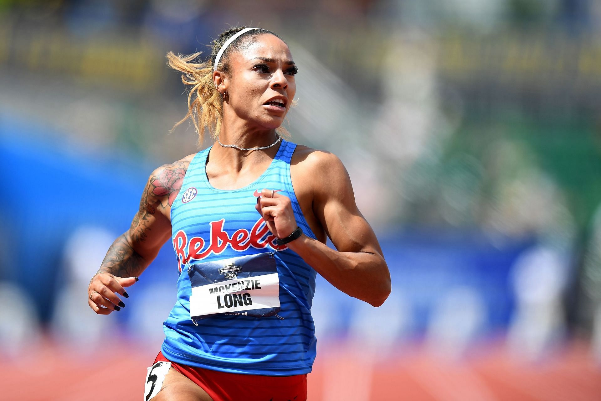 McKenzie Long at 2024 NCAA Division I Men&#039;s and Women&#039;s Outdoor Track &amp; Field Championship (Image via Getty)