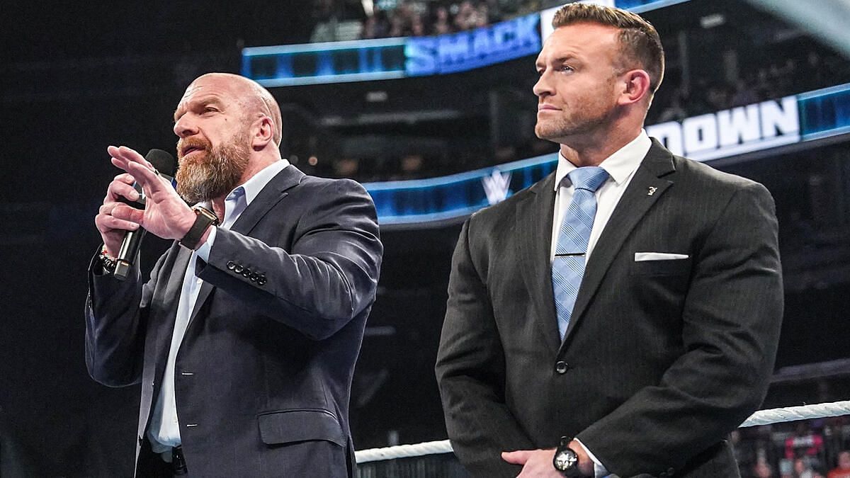 Triple H and Nick Aldis on SmackDown (Pictures courtesy: WWE.com)