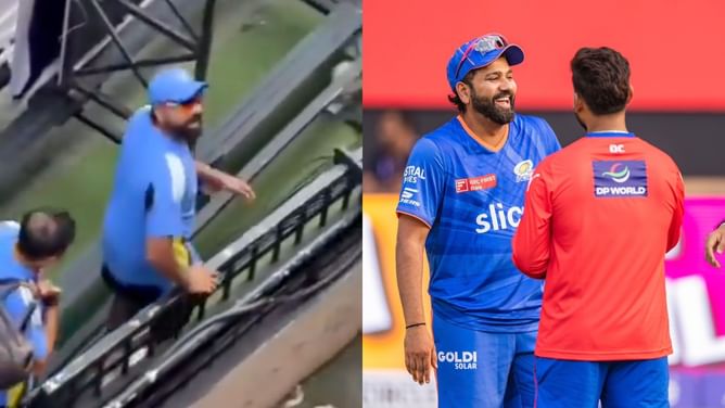 "RCB में आ जाओ" - फैन ने की रोहित शर्मा से खास डिमांड; देखें मजेदार वीडियो