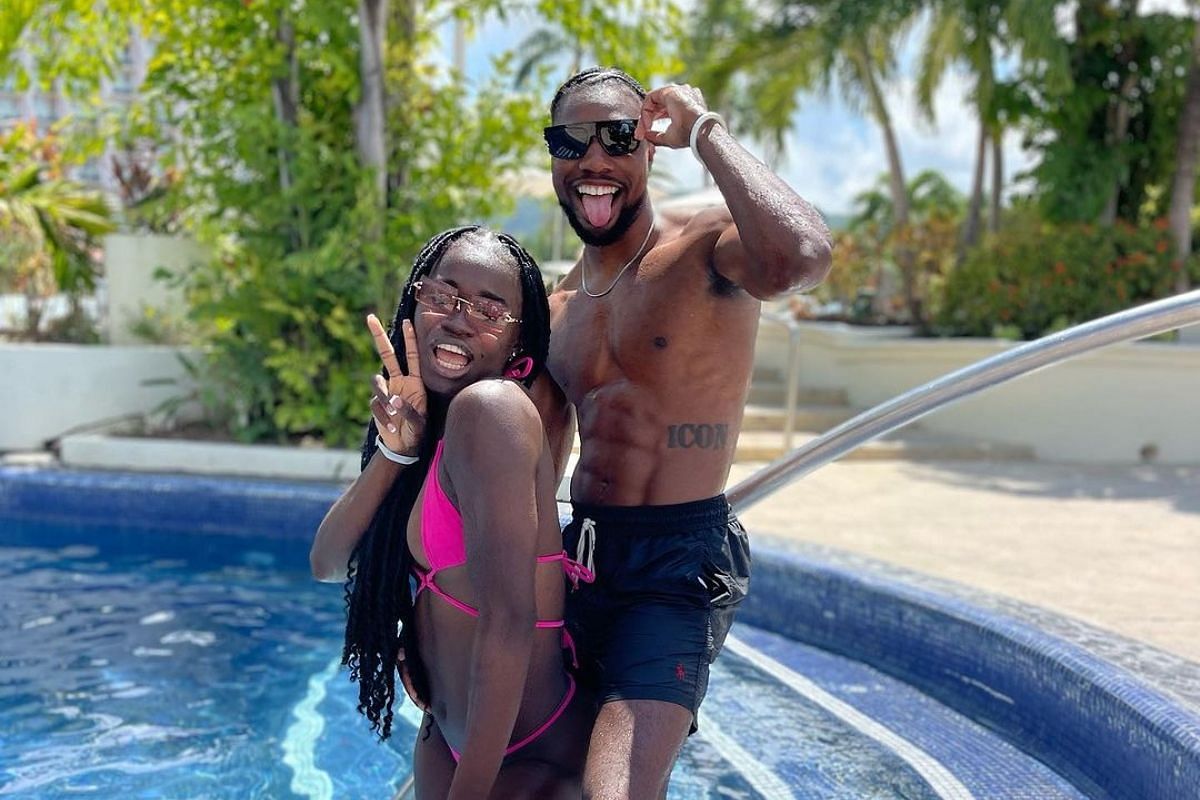 Noah Lyles and his fiance, Junelle Bromfield- Source: Instagram