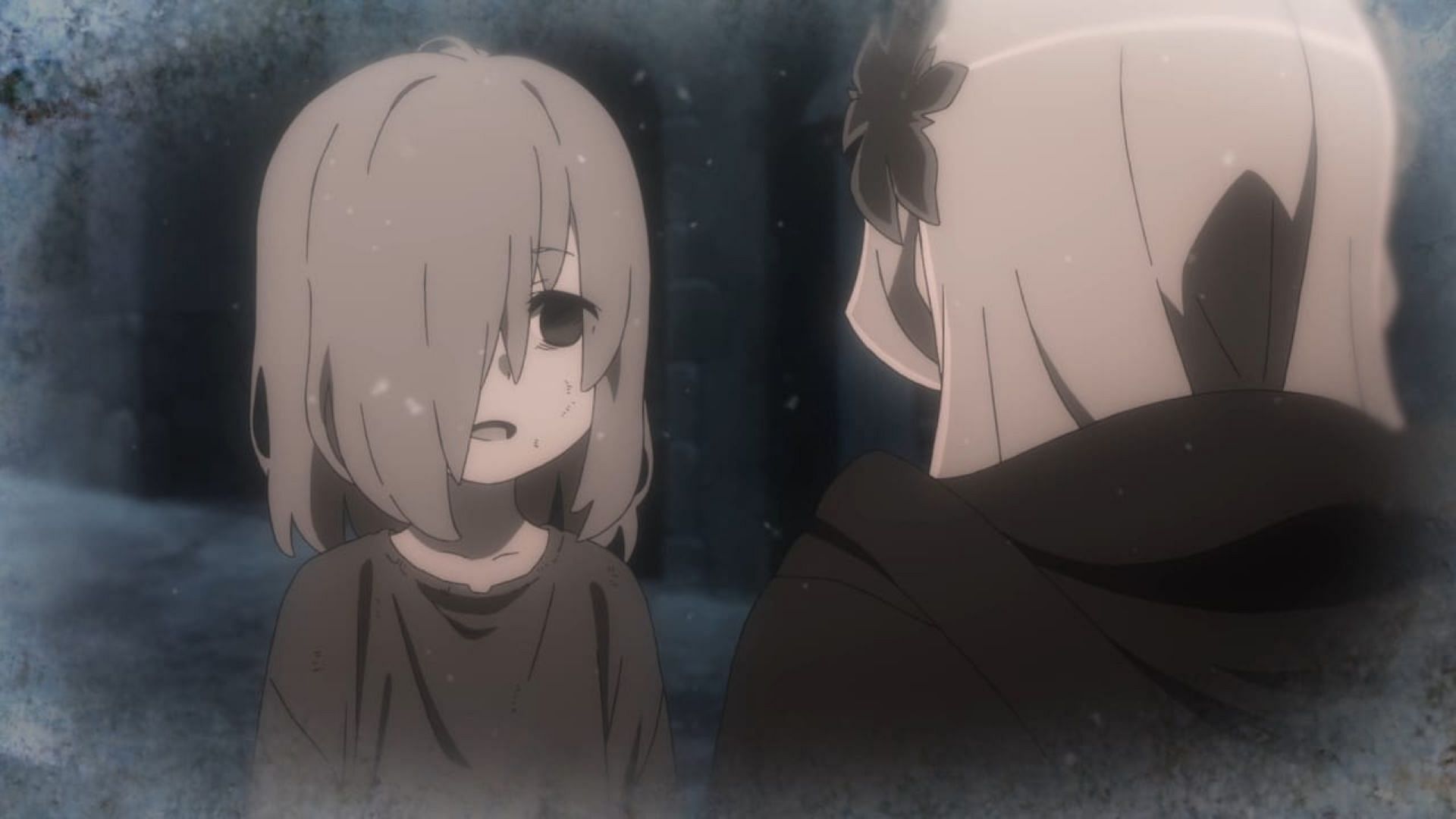 Il passato di Syr nell'episodio 4 della stagione 5 di Danmachi (immagine tramite JCStaff)