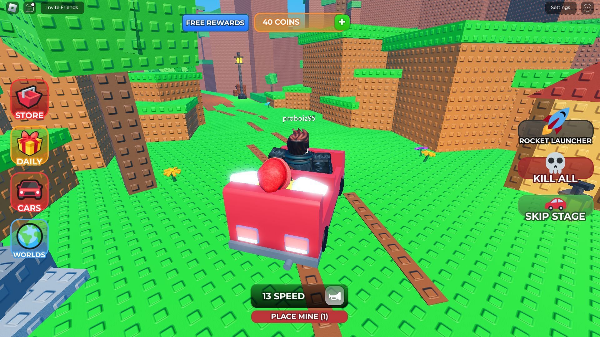 Playing through an obstacle course (Image via Roblox)