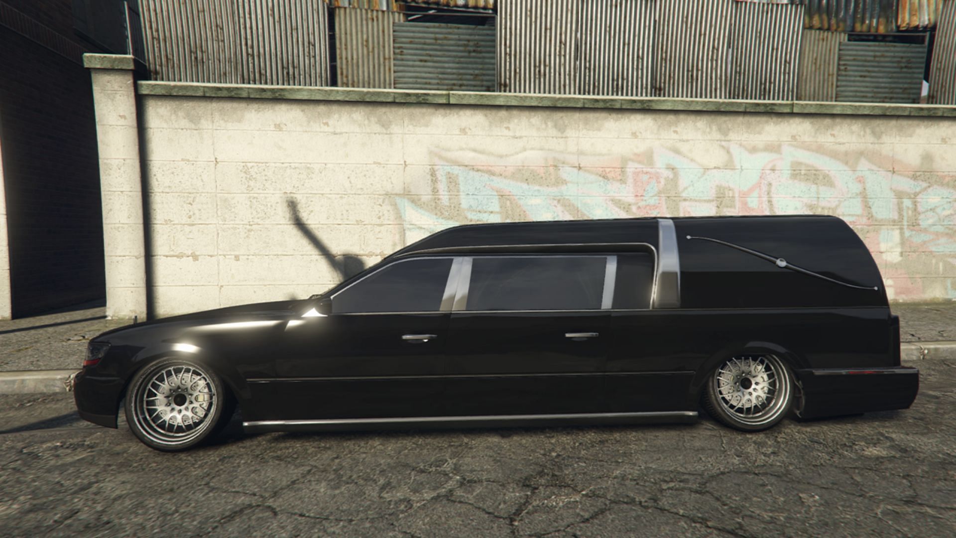 A picture of Chariot Romero Hearse in Grand Theft Auto Online (Image via AshTable/Reddit)