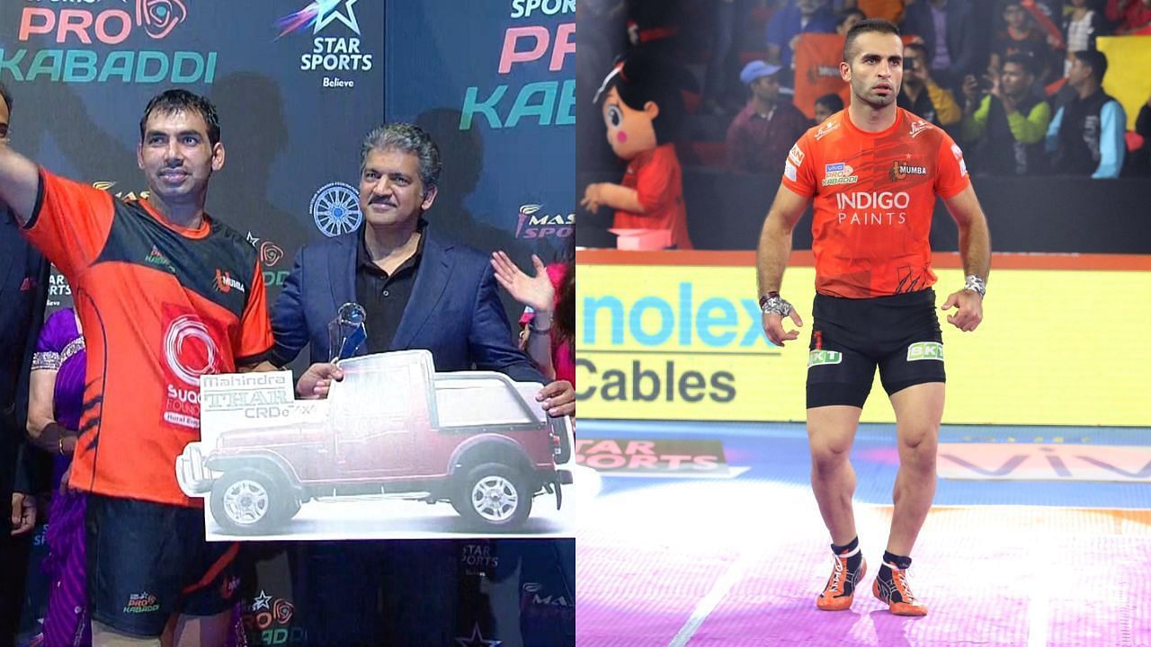 u mumba all time playing 7 pro kabaddi league anup kumar fazel atrachali