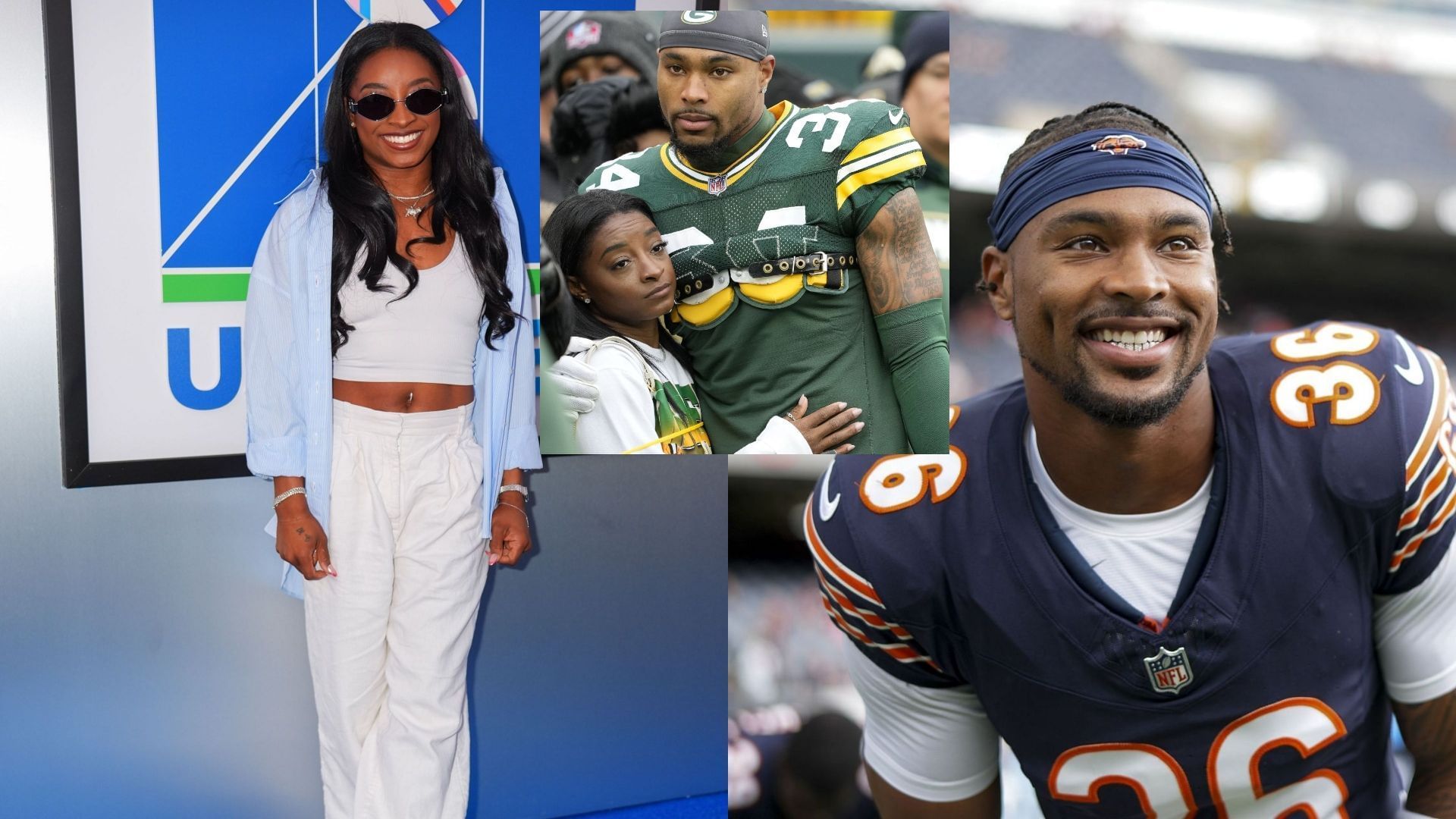 Simone Biles extends support for Jonathan Owens (Images: All via Getty)