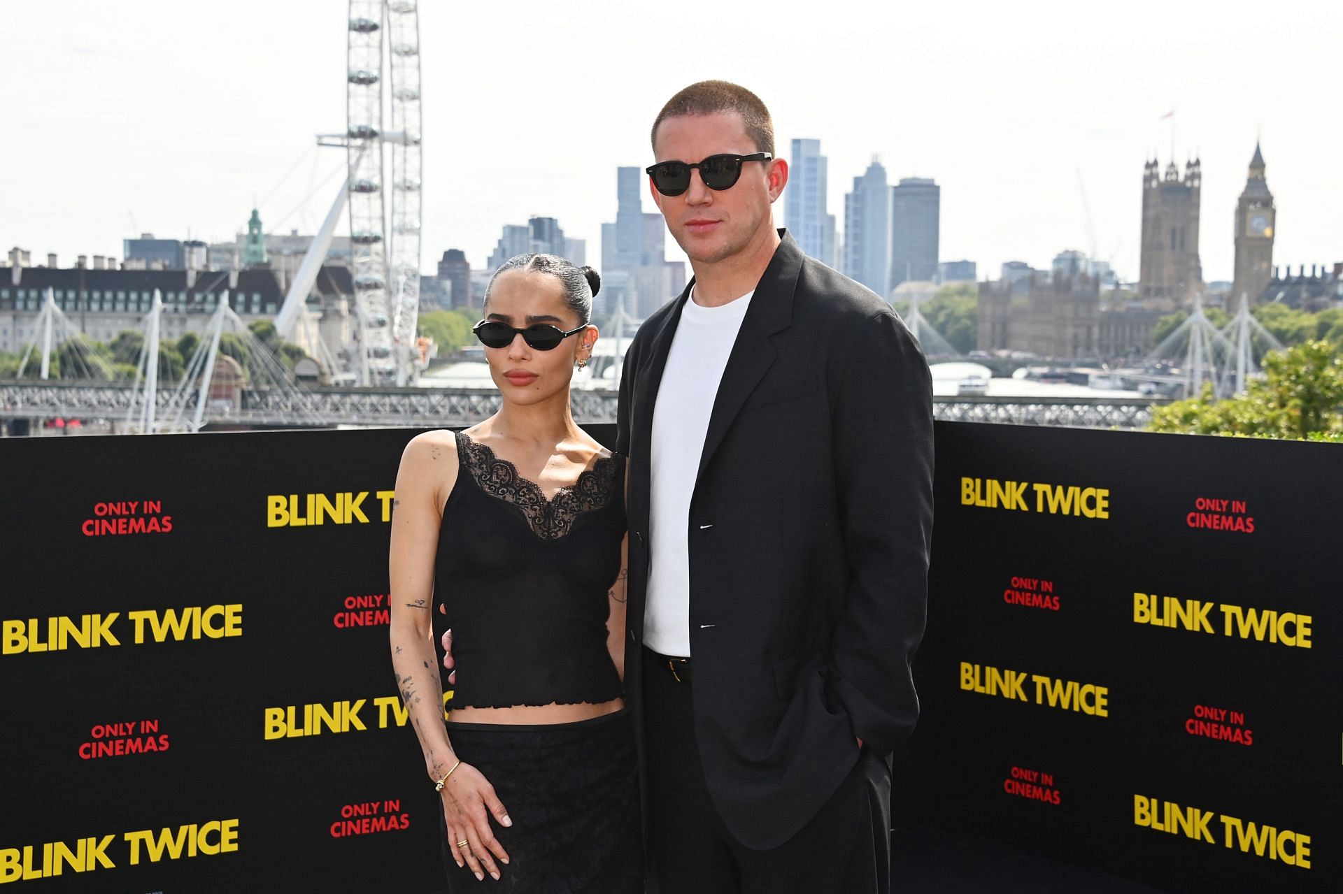 Zoe Kravitz and Channing Tatum at &quot;Blink Twice&quot; Photocall In London (Image via Dave Benett/WireImage)