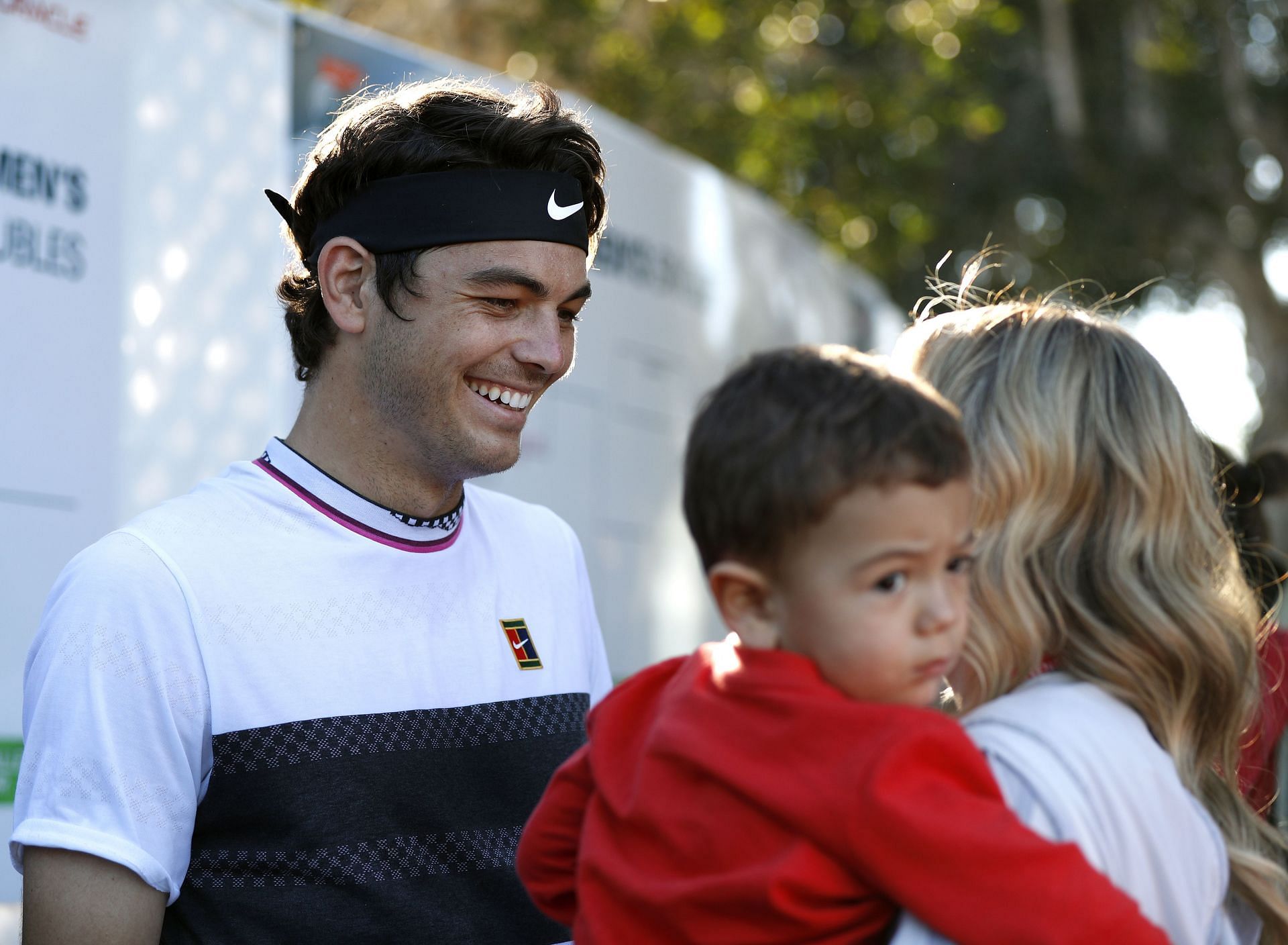 Taylor Fritz pictured with his son and ex-wife in 2019 - Image Source: Getty