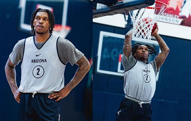 "1st pick possibly": College hoops fans react to Arizona's Caleb Love preparing for his last college season