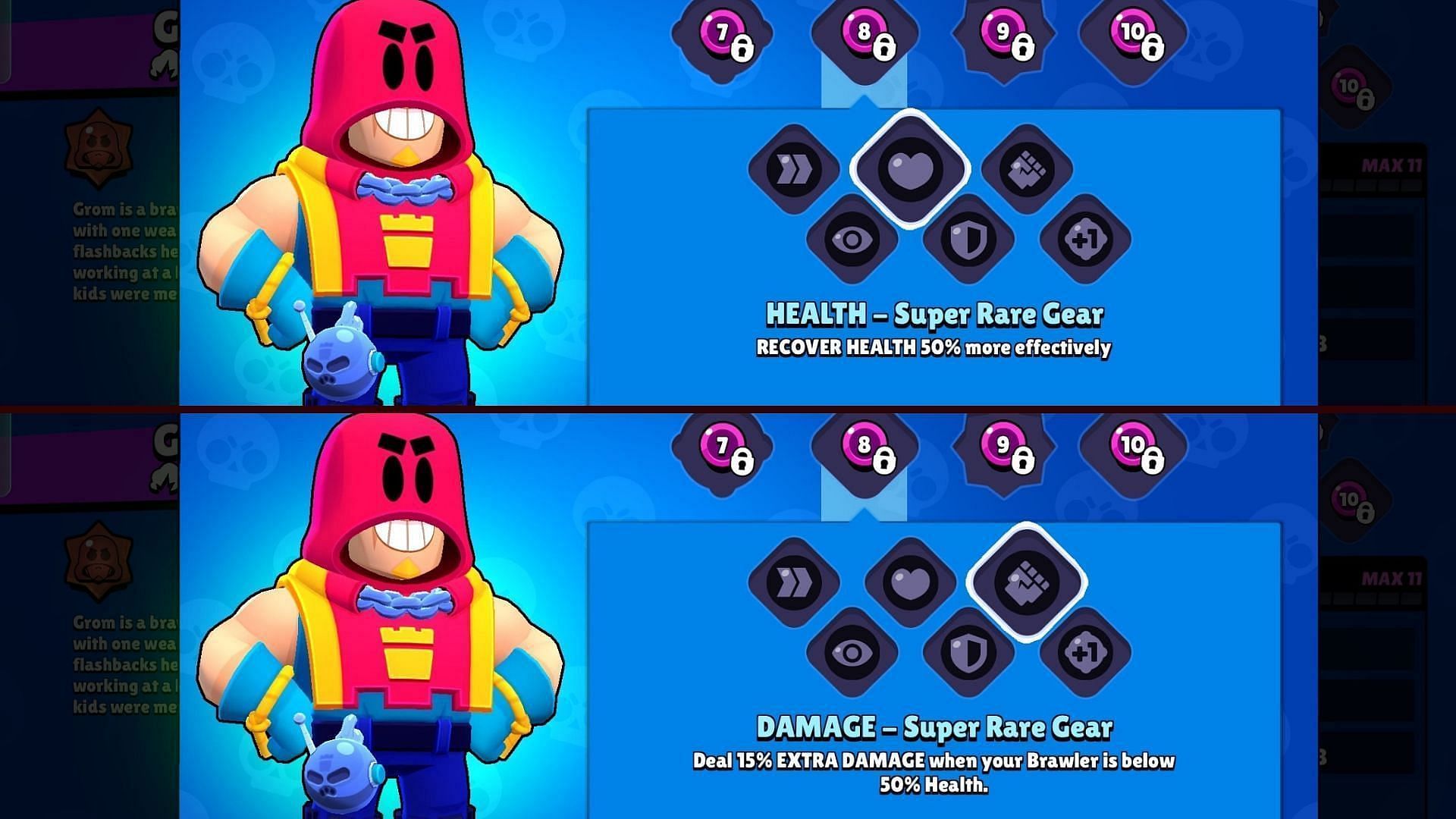 Damage and Health Gear (Image via Supercell)