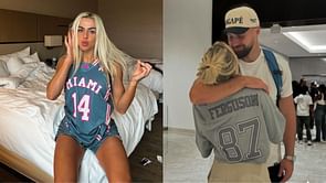 Miami’s Haley Cavinder and NFL beau Jake Ferguson take part in viral 'Upside Down' trend