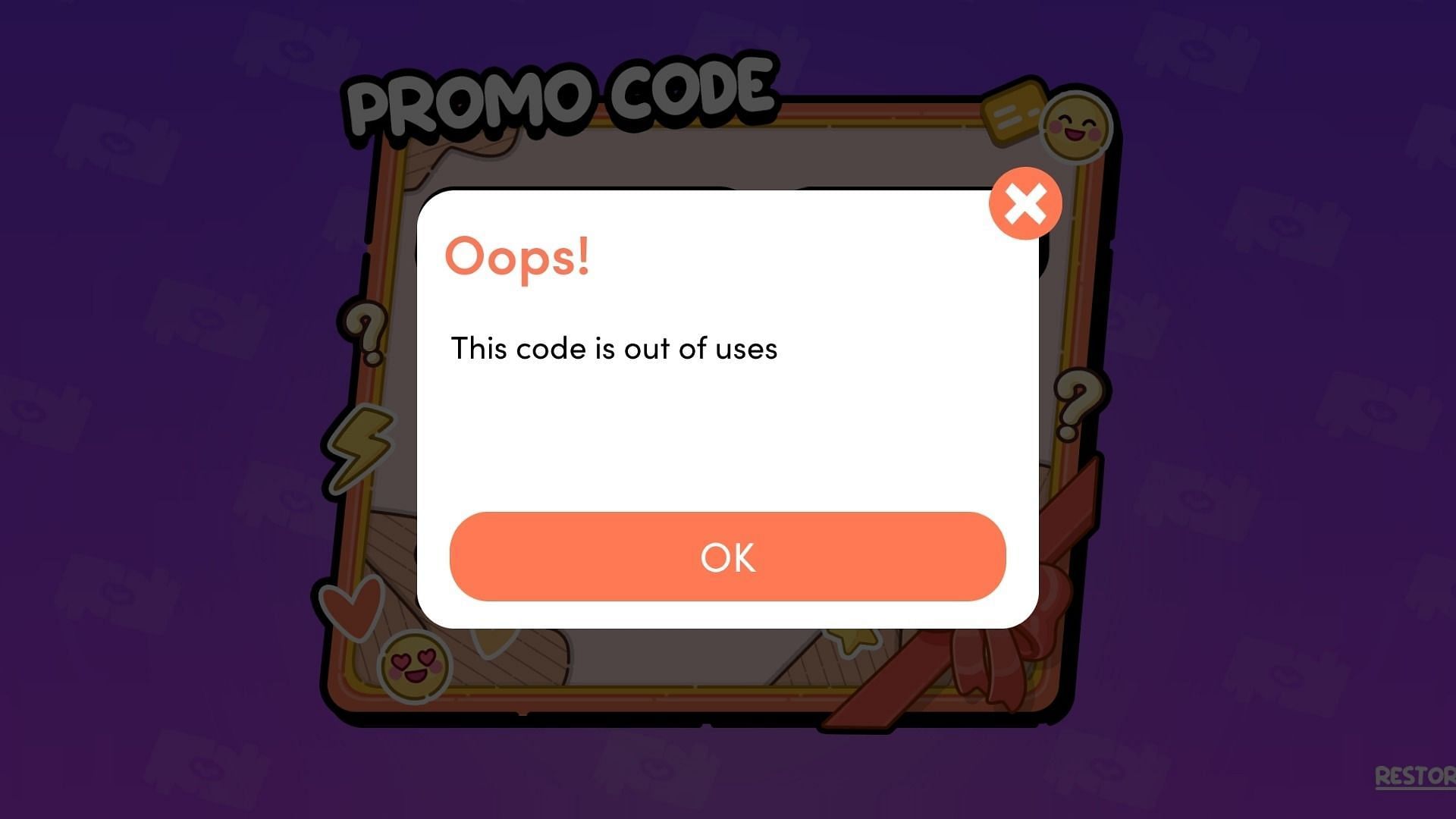 Avatar World on expired codes (Image via Pazu Games)