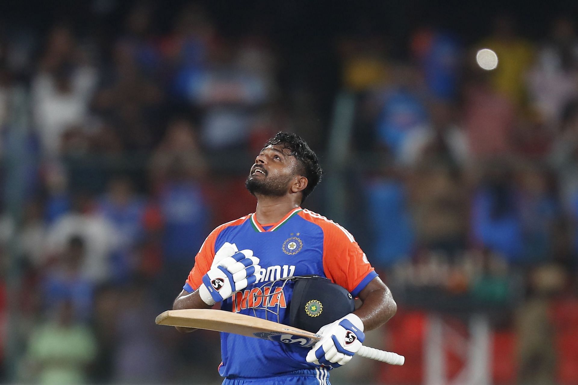 Samson hit his maiden T20I ton [Image: BCCI on X]