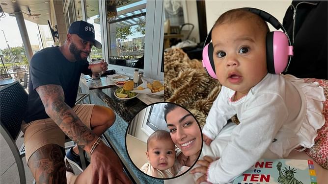 Dak Prescott's girlfriend Sarah Jane gushes over QB, daughter MJ Rose, as family kicks off Cowboys' bye week