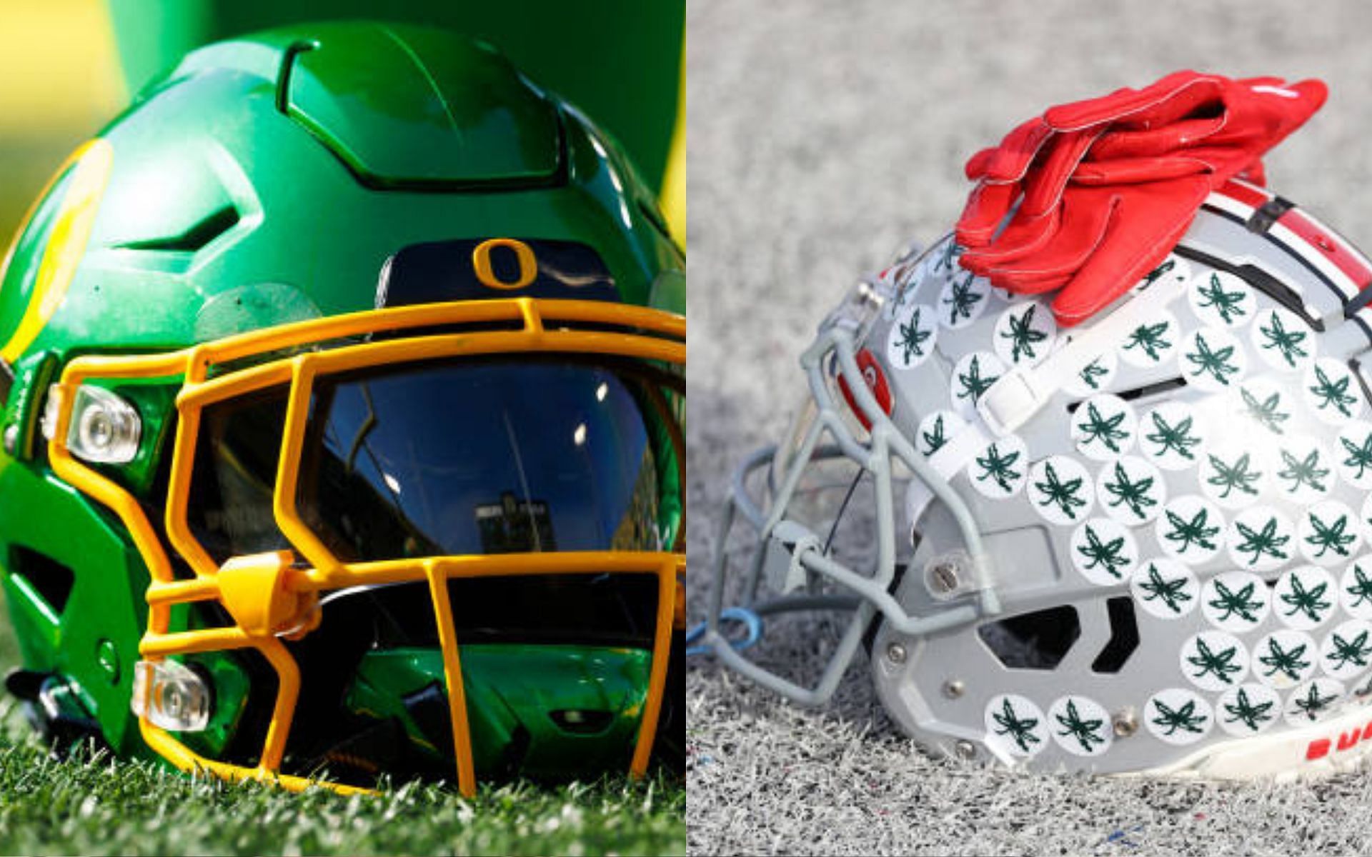 Oregon Ducks (left); Ohio State Buckeyes (right)