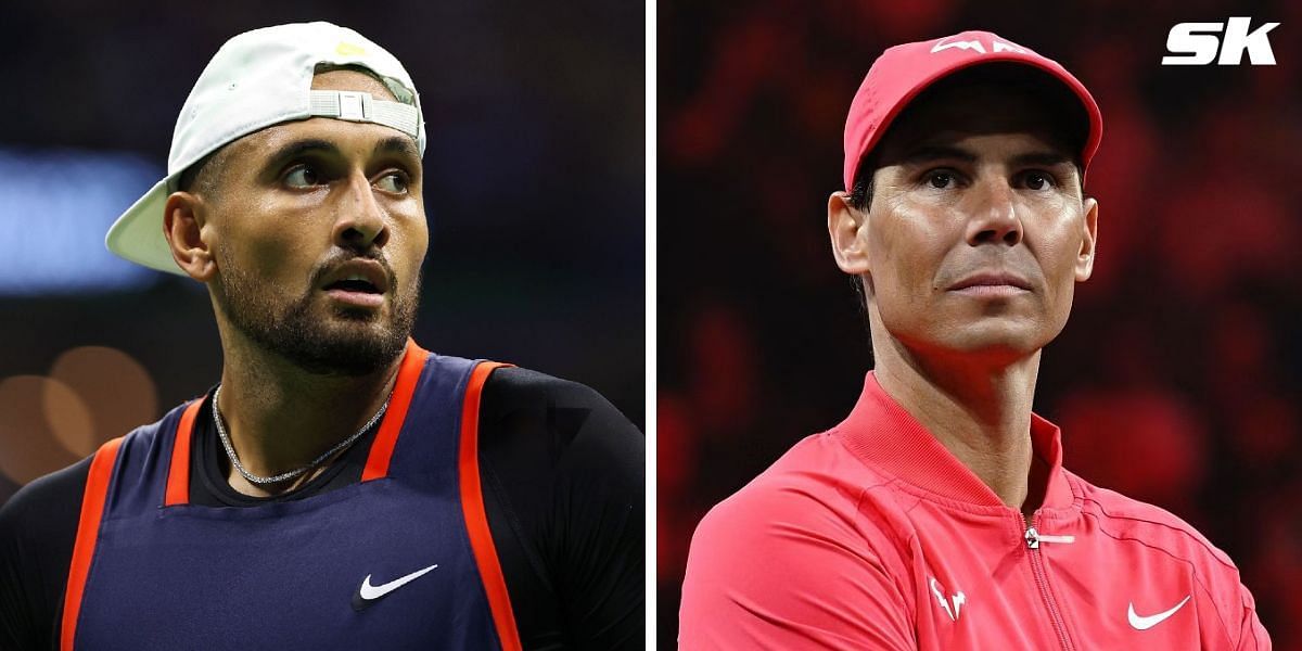 Nick Kyrgios (L) and Rafael Nadal (R); ( Source - Getty Images)