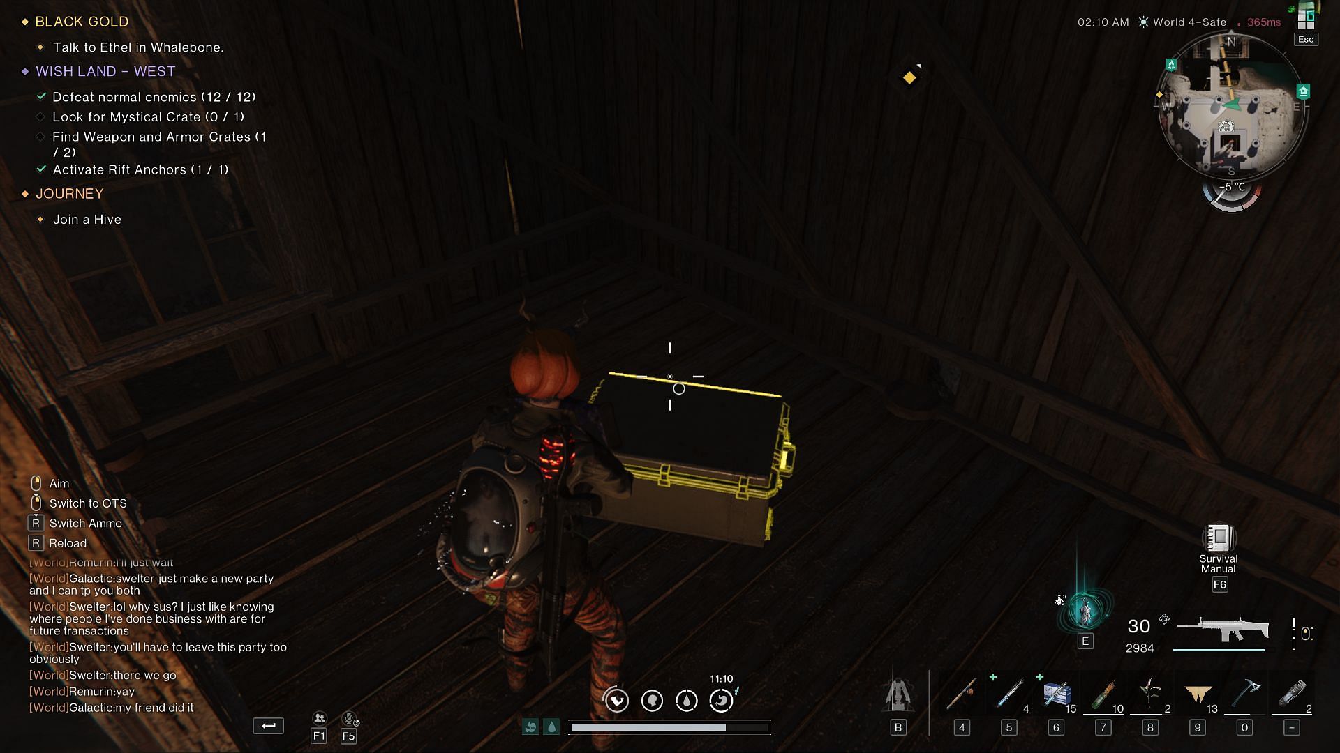 The gear crate at the settlement (Image via Starry Studio)