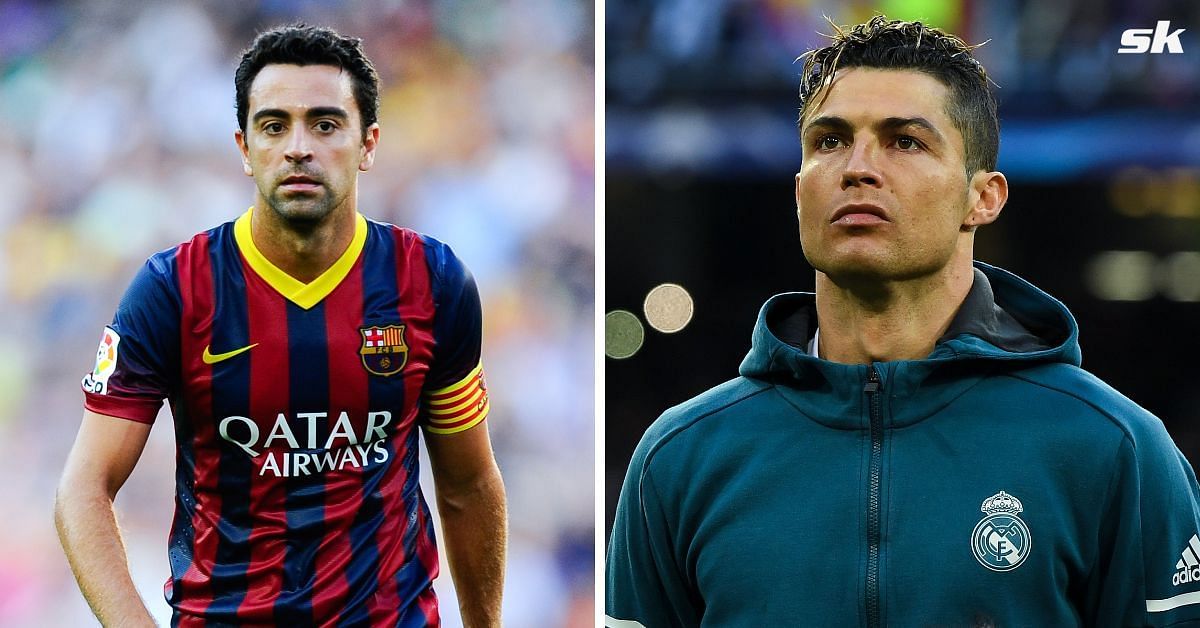 Xavi Hernandez and Cristiano Ronaldo (both images via Getty)
