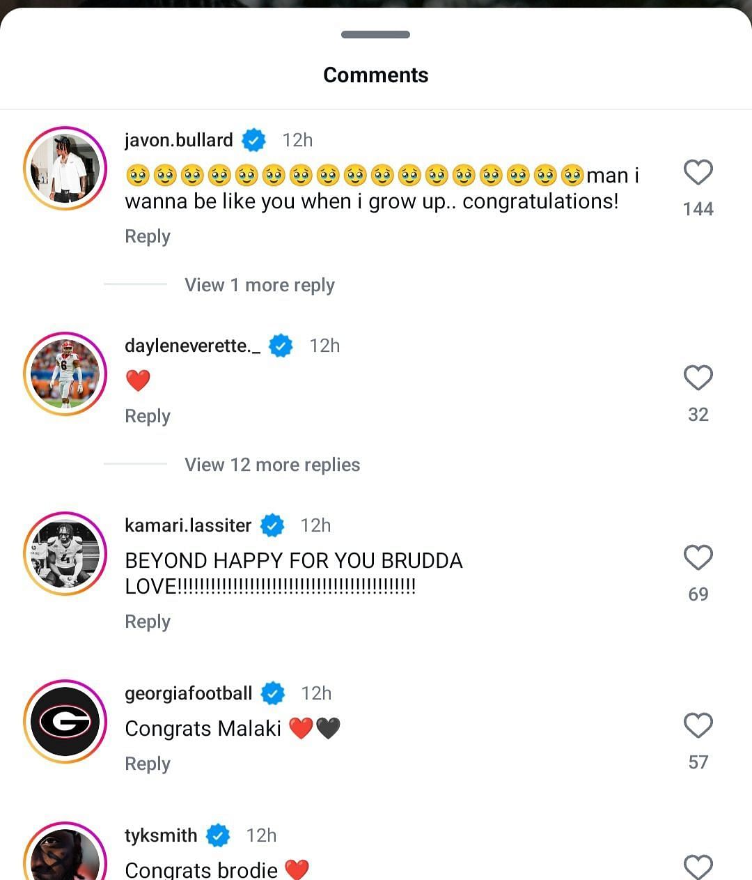 Stark's IG comment section