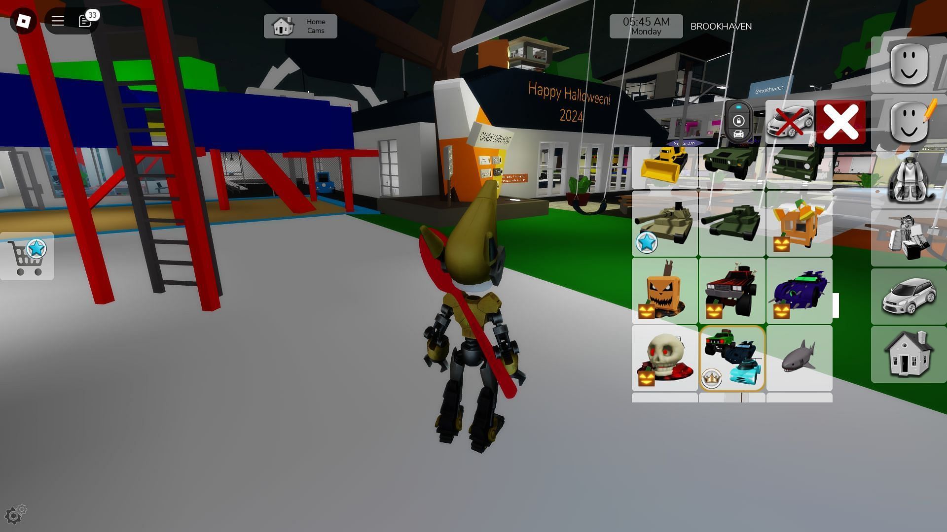 Halloween-themed vehicles (Image via Roblox)