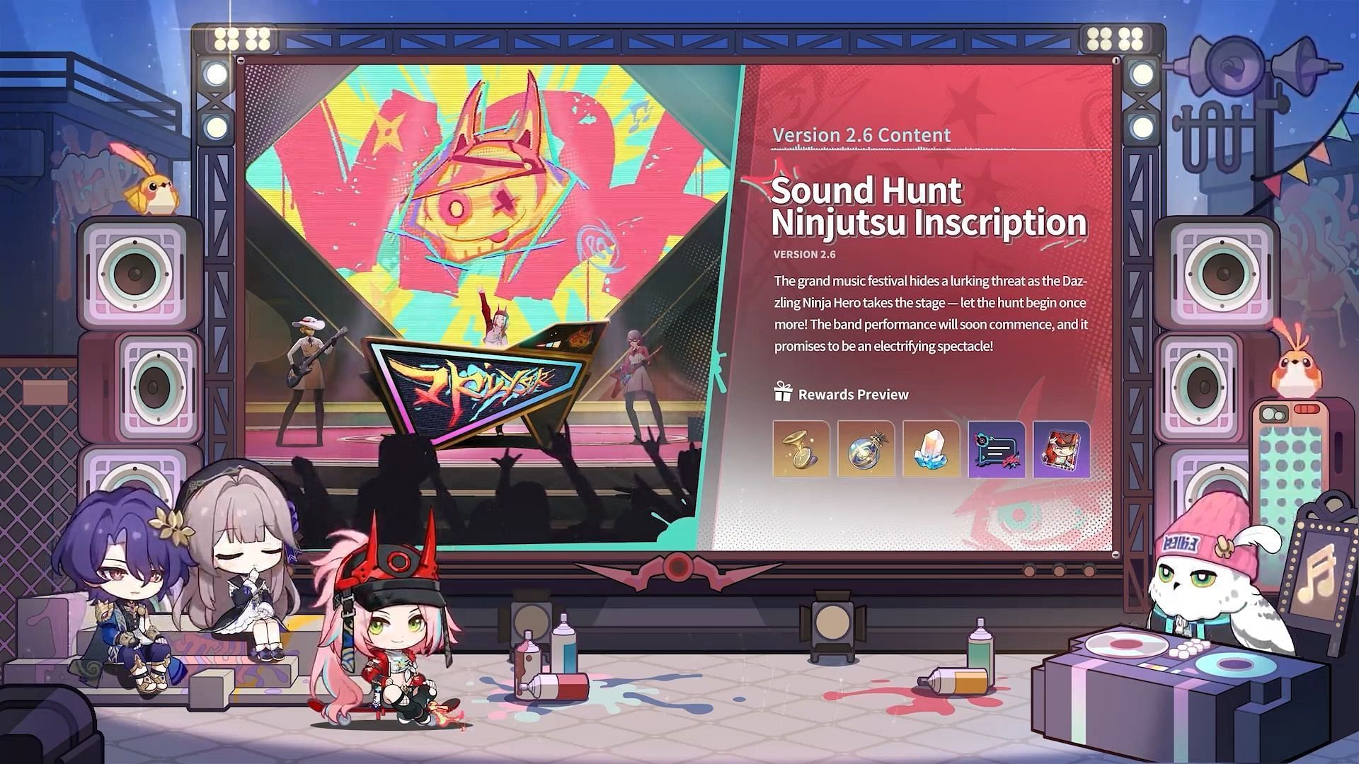 Sound Hunt Ninjutsu Inscription event is heading to version 2.6 (Image via HoYoverse)