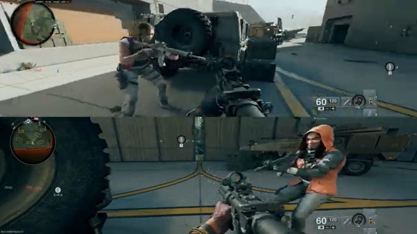 Playing split-screen in Black Ops 6 (Image via Kalmarn/YouTube)