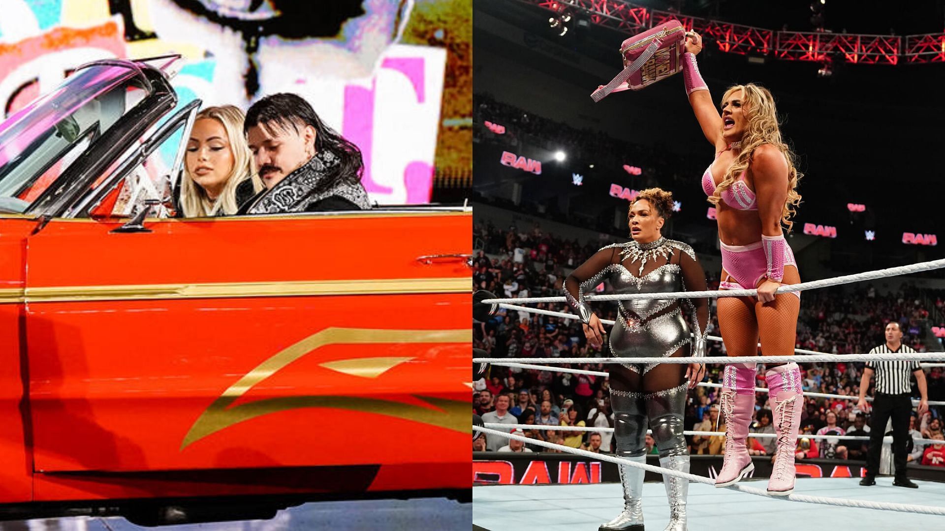 Dominik Mysterio &amp; Liv Morgan, Nia Jax &amp; Tiffany Stratton (Image Credits: WWE.com)