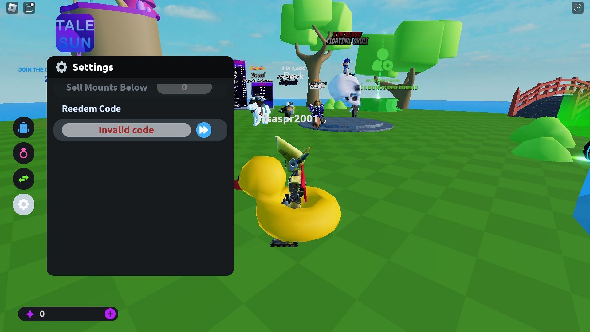 Avoid typos while entering the codes (Image via Roblox)