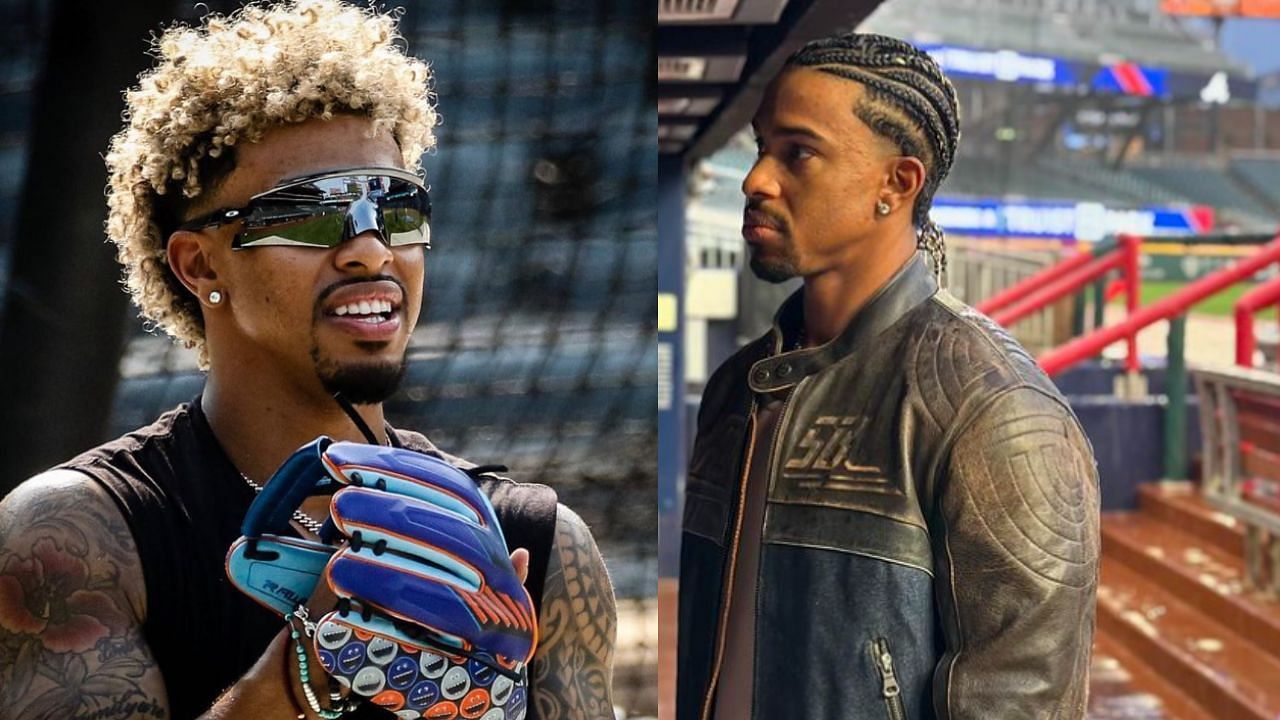 A comparison of Francisco Lindor's old hairstyle (2021) and current hairstyle (2024) (Images from - Instagram.com/@lindor12bc)