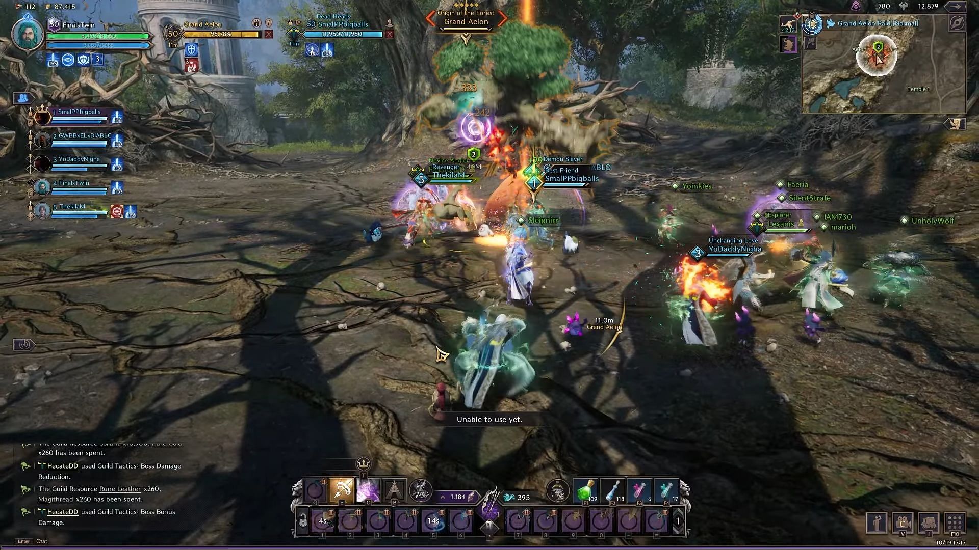 Doge the AoE attack to avoid sustaining damage (Image via NCSoft || YouTube/Teddy Twighlite)