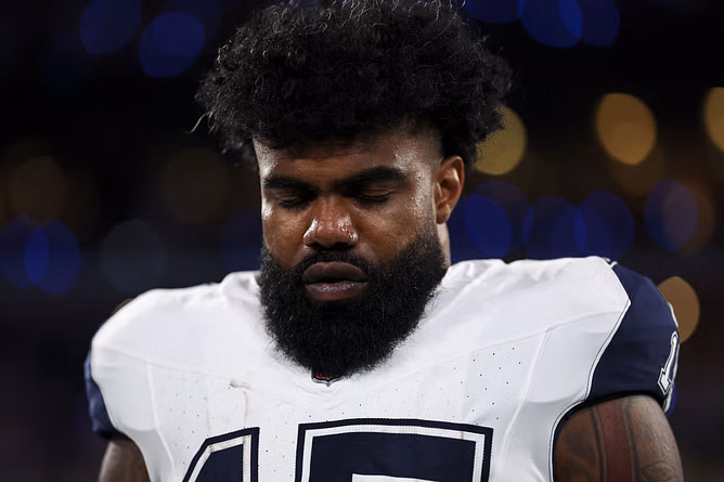 Cowboys star Ezekiel Elliott's father issues $10,000 challenge to combat "washed" allegations against RB