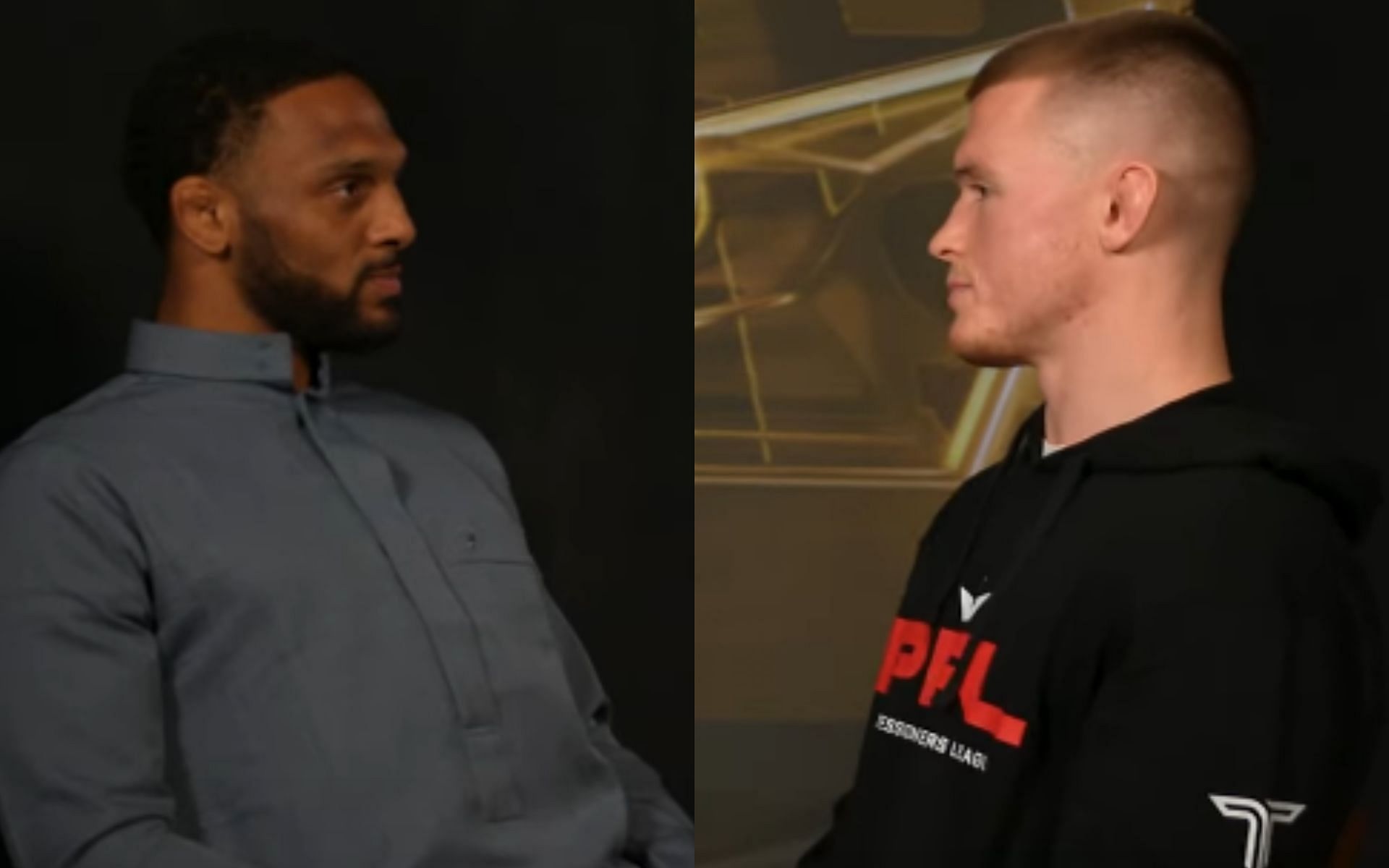 A.J. McKee and Paul Hughes take part in tense sit-down interview [Image courtesy: PFL  MMA - YouTube]