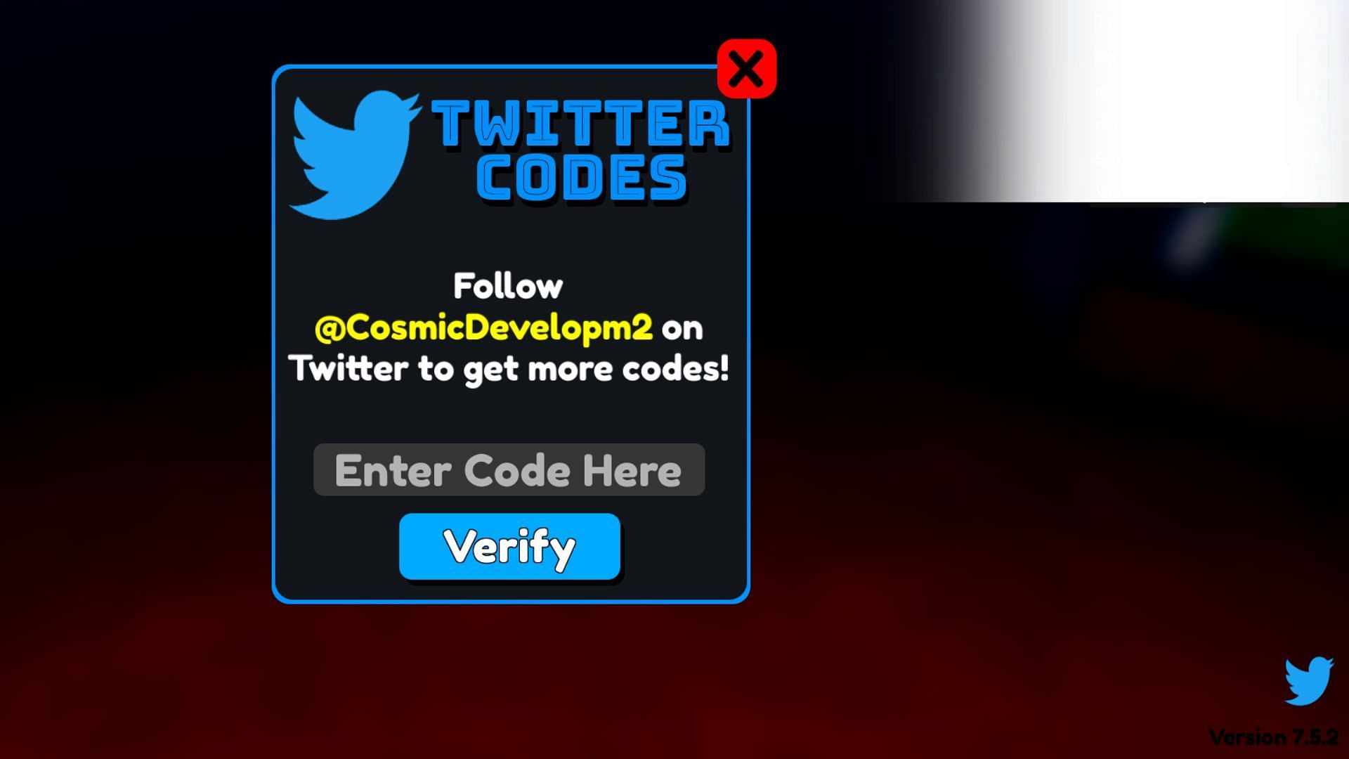 Redeem codes in Cube Defense (Image via Roblox)