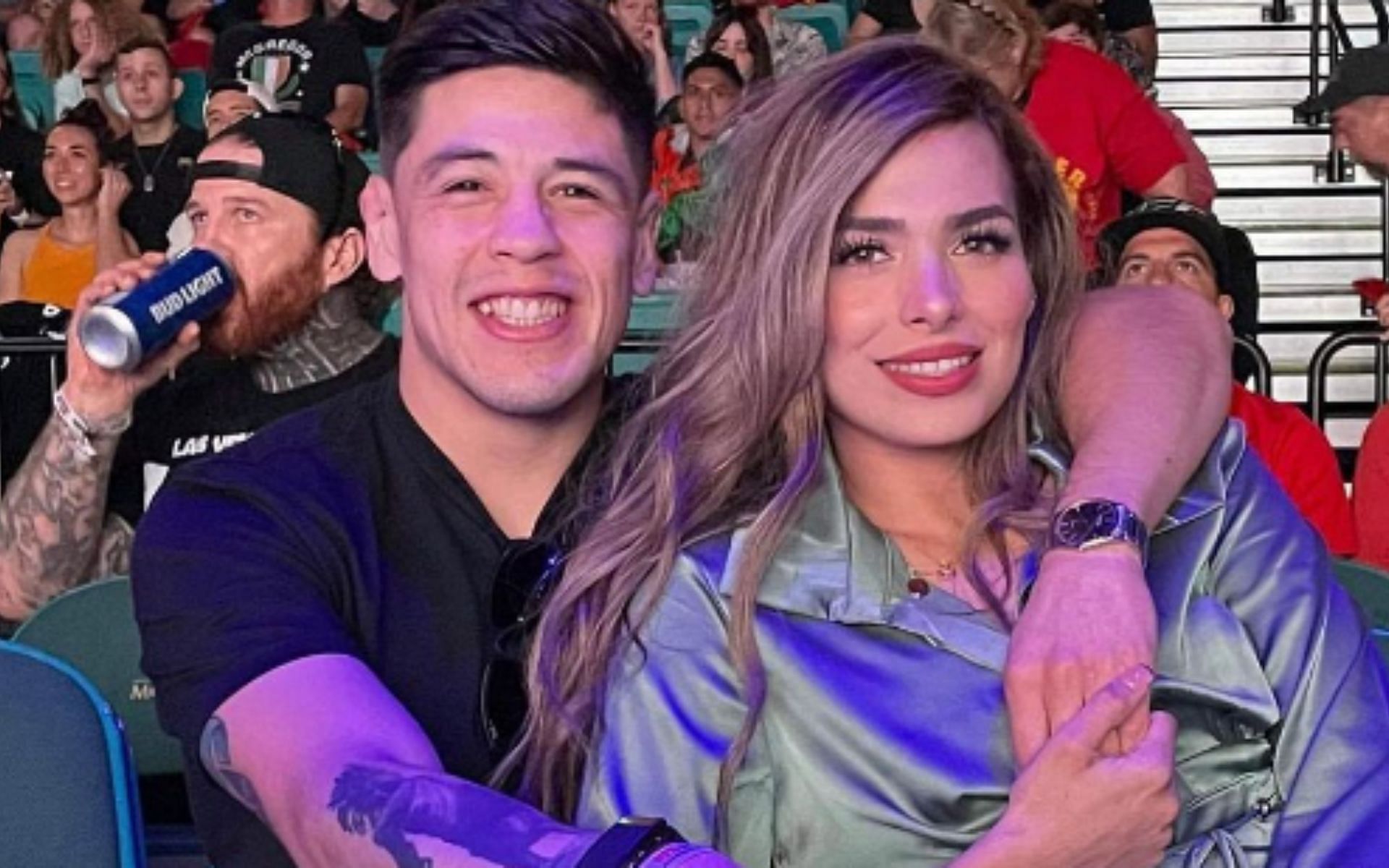 Brandon Moreno with his wife Shirley Moreno