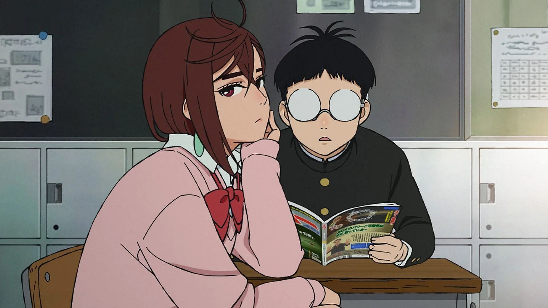 Momo and Okarun, as seen in the anime (Image via Science SARU)