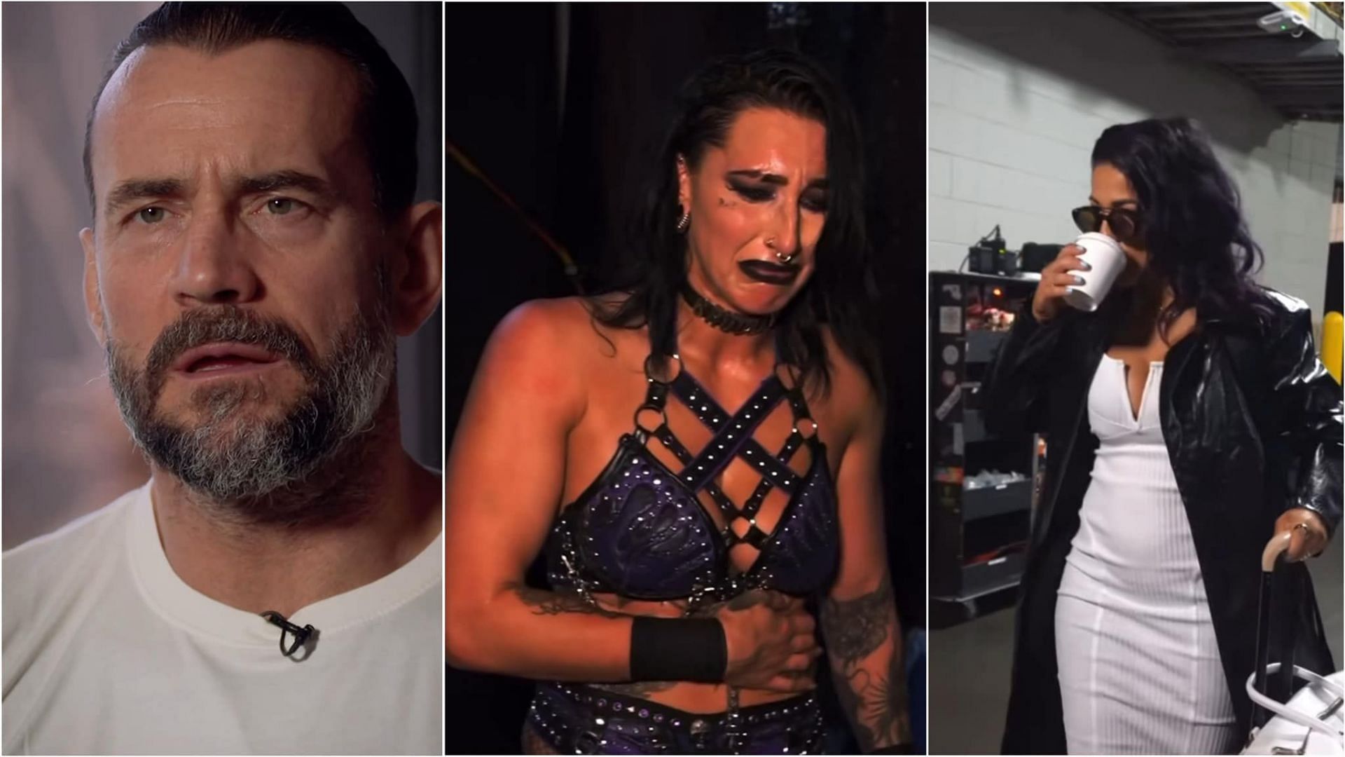 CM Punk (left), Rhea Ripley (middle), &amp; Bayley (right) [Image credits: stars