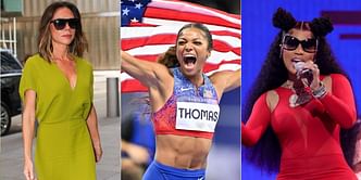 Gabby Thomas takes up new duties as she interviews Victoria Beckham and Nicki Minaj at Vogue's Forces of Fashion