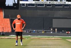 [In Pictures] Rohit Sharma assesses Chinnaswamy pitch after Day 1 of 1st IND vs NZ 2024 Test gets washed out due to rain