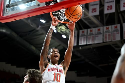 Julian Reese averaged 13.7 points for Maryland in the 2023/24 season. (Image Source: Getty)