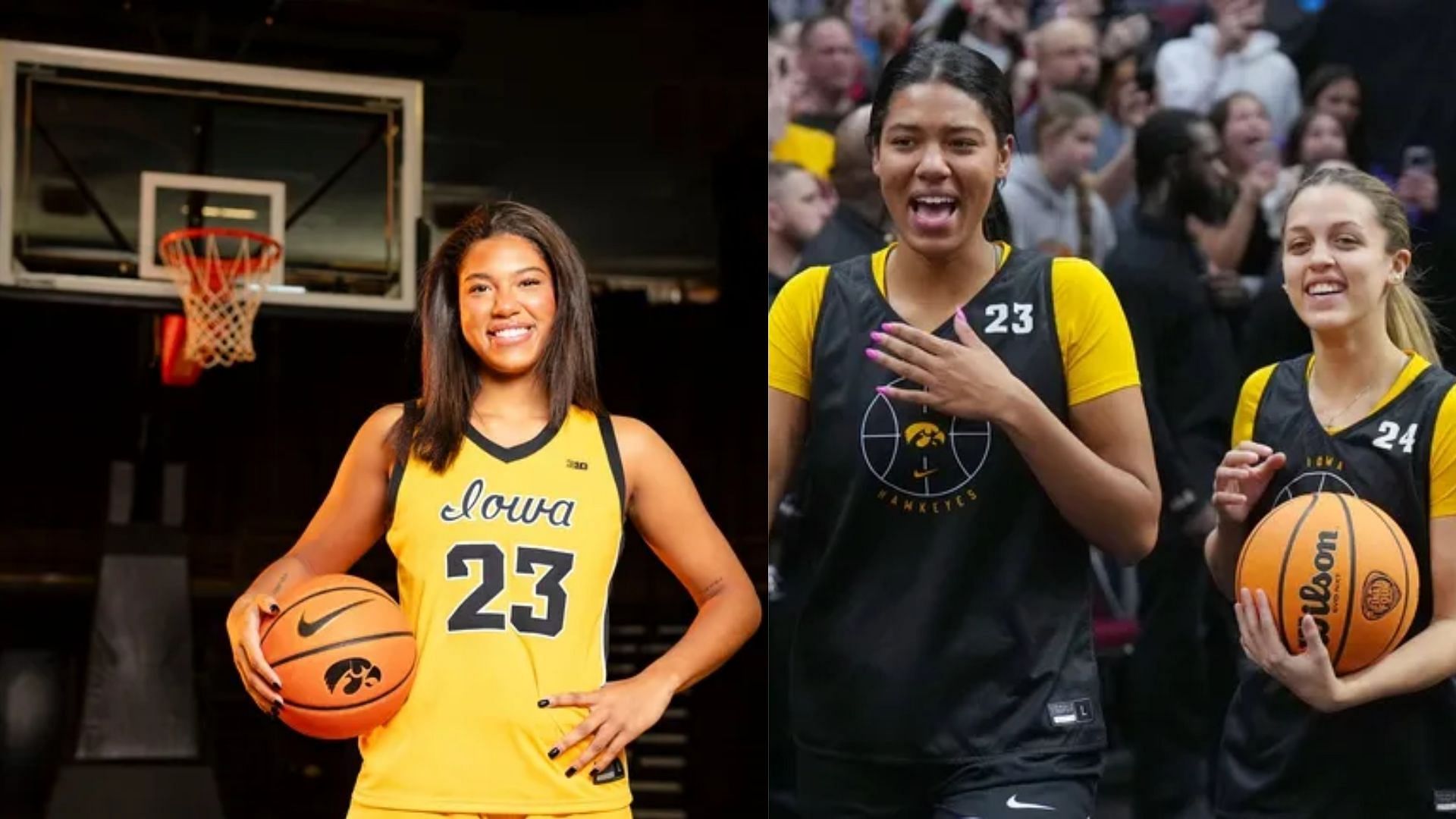 Former Iowa star Gabbie Marshall reacts to Jada Gyamfi&rsquo;s fun pumpkin patch and doughnut quest (Image Source: IMAGN)