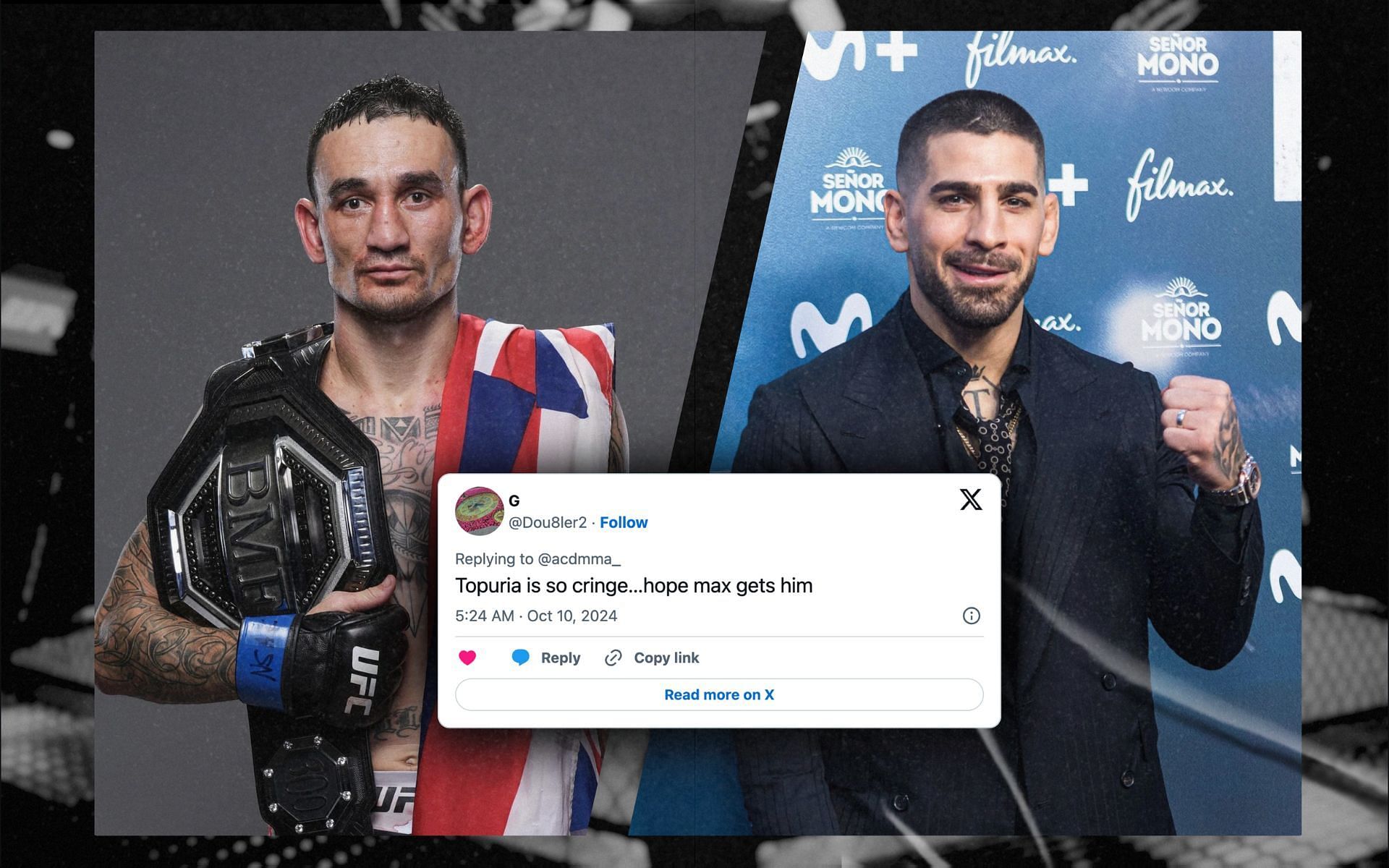 Fans react to recent interaction between Max Holloway (left) and Ilia Topuria (right). [Images courtesy: Getty Images]