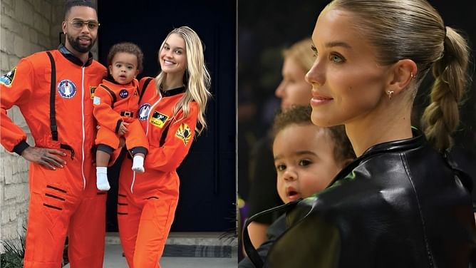 D’Angelo Russell drops one-word reaction on all-white portraits with girlfriend Laura Ivaniukas