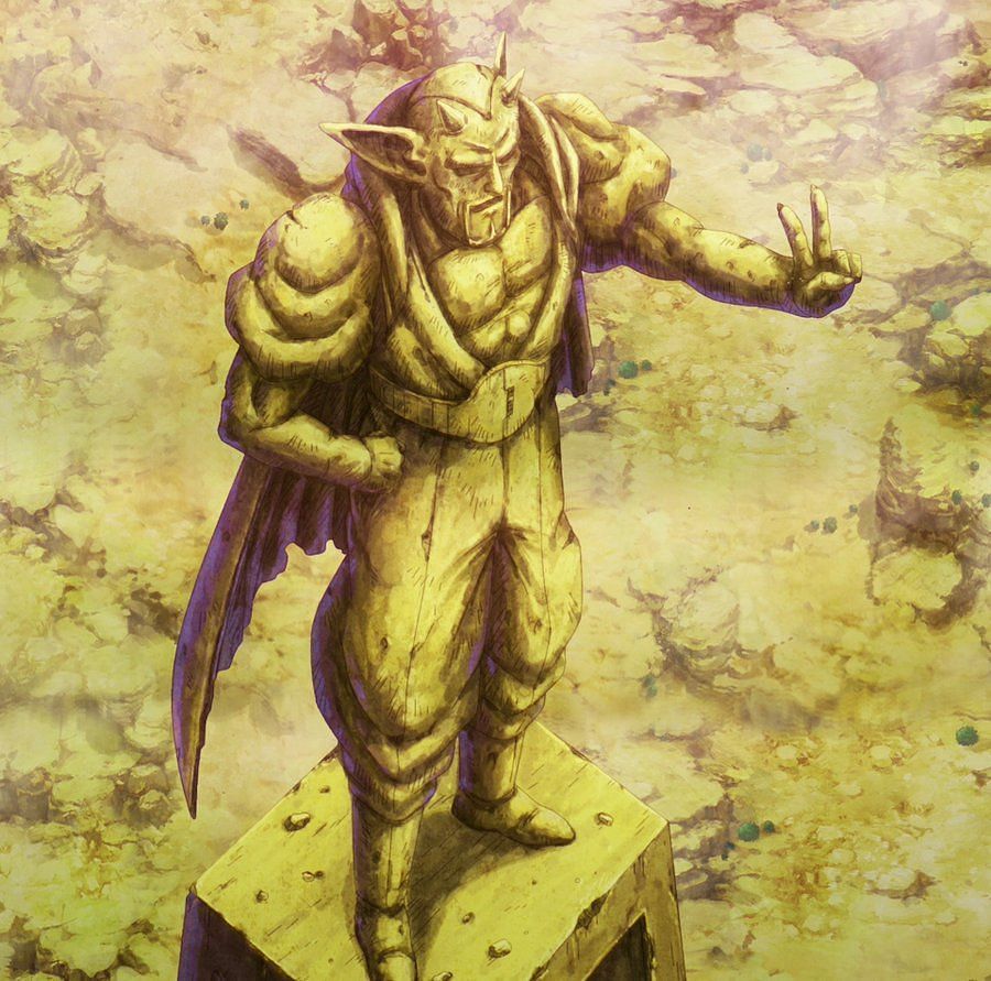 Dabura&#039;s statue in the most recent episode (Image via Toei Animation).