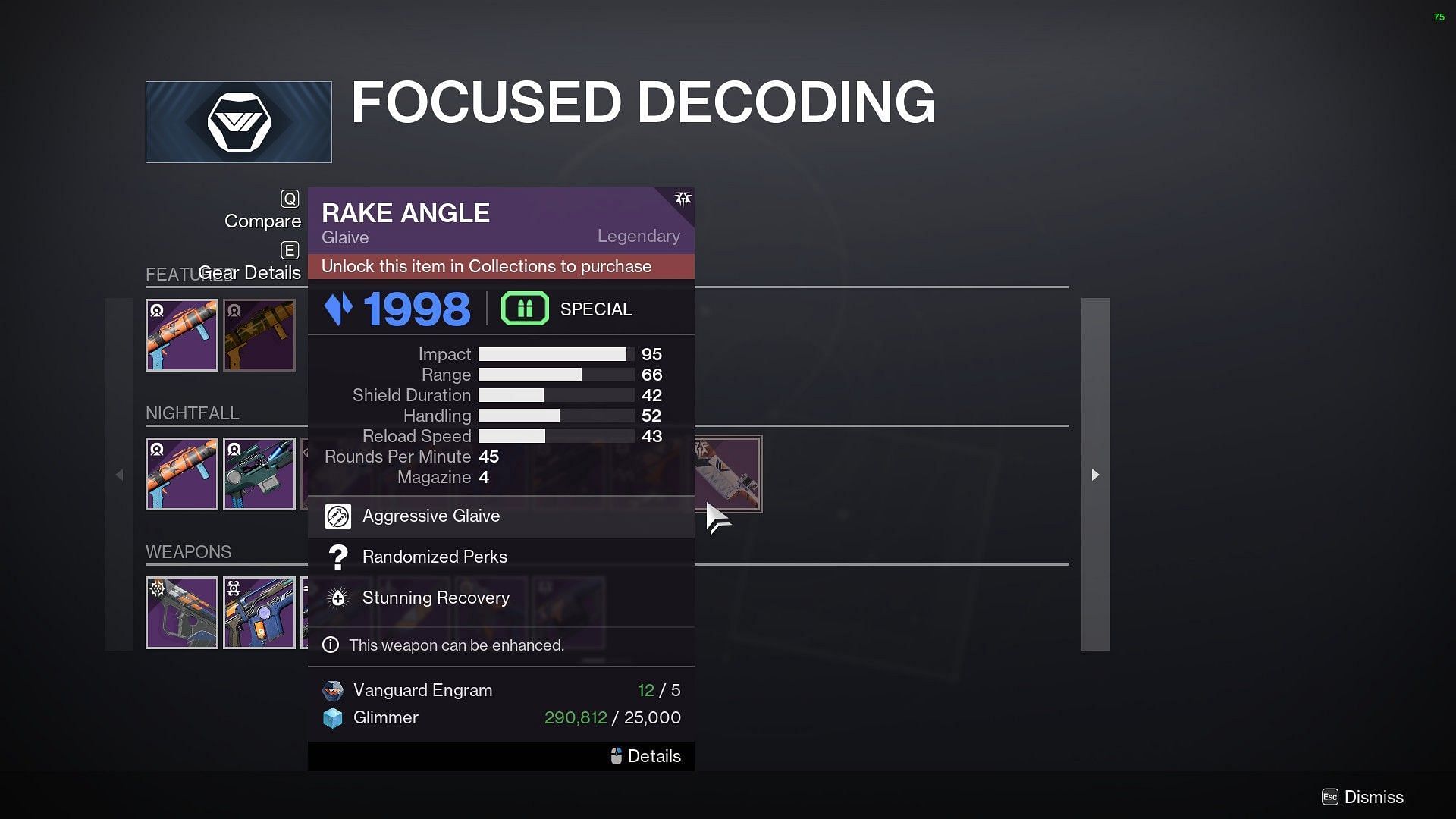 Rake Angle in Focused Decoding (Image via Bungie)